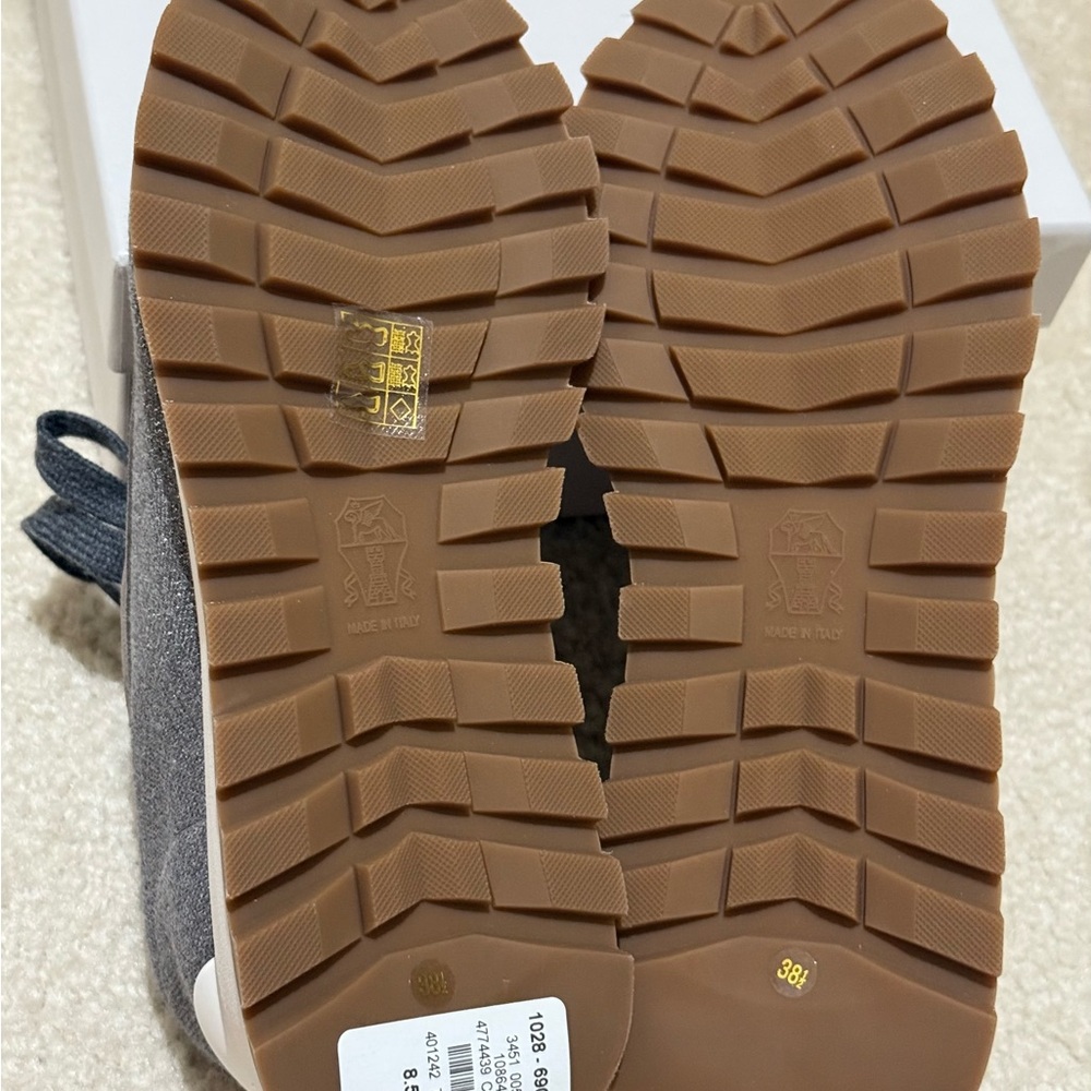 Brand New In Box Brunello Cucinelli Sparkling Knit Sneakers 38.5 - Picture 9 of 16